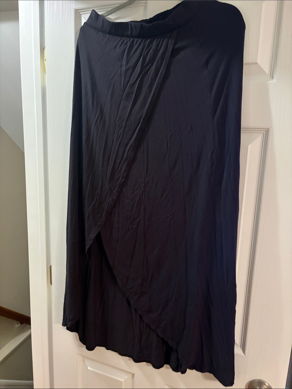 Charlotte Russe Black Asymmetrical Wrap Skirt